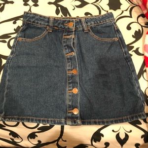 Buttoned up jean skirt